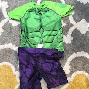 Boys avengers hulk swim set